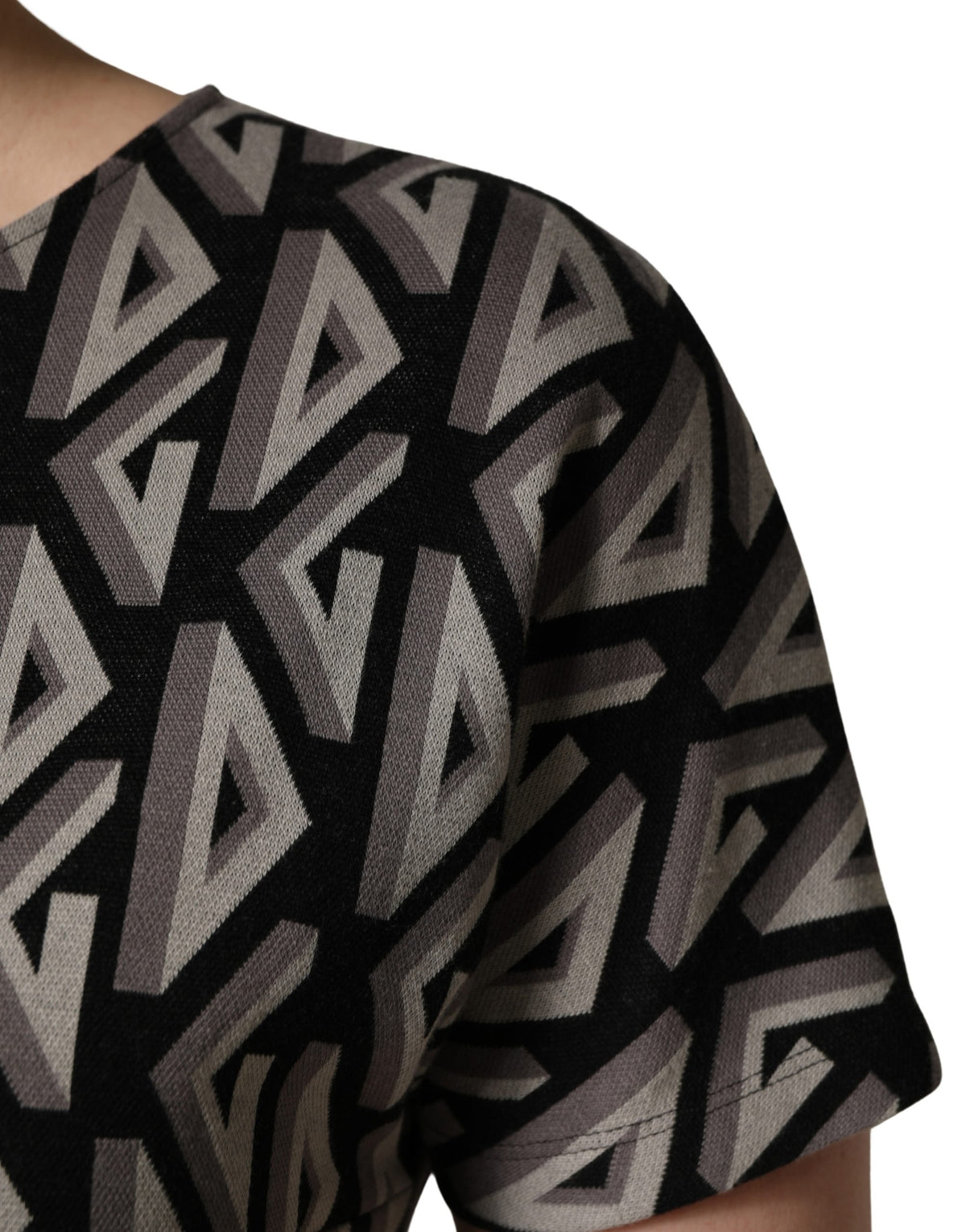 Dolce & Gabbana Black Logo Print Cotton Dress - Timeless Luxury