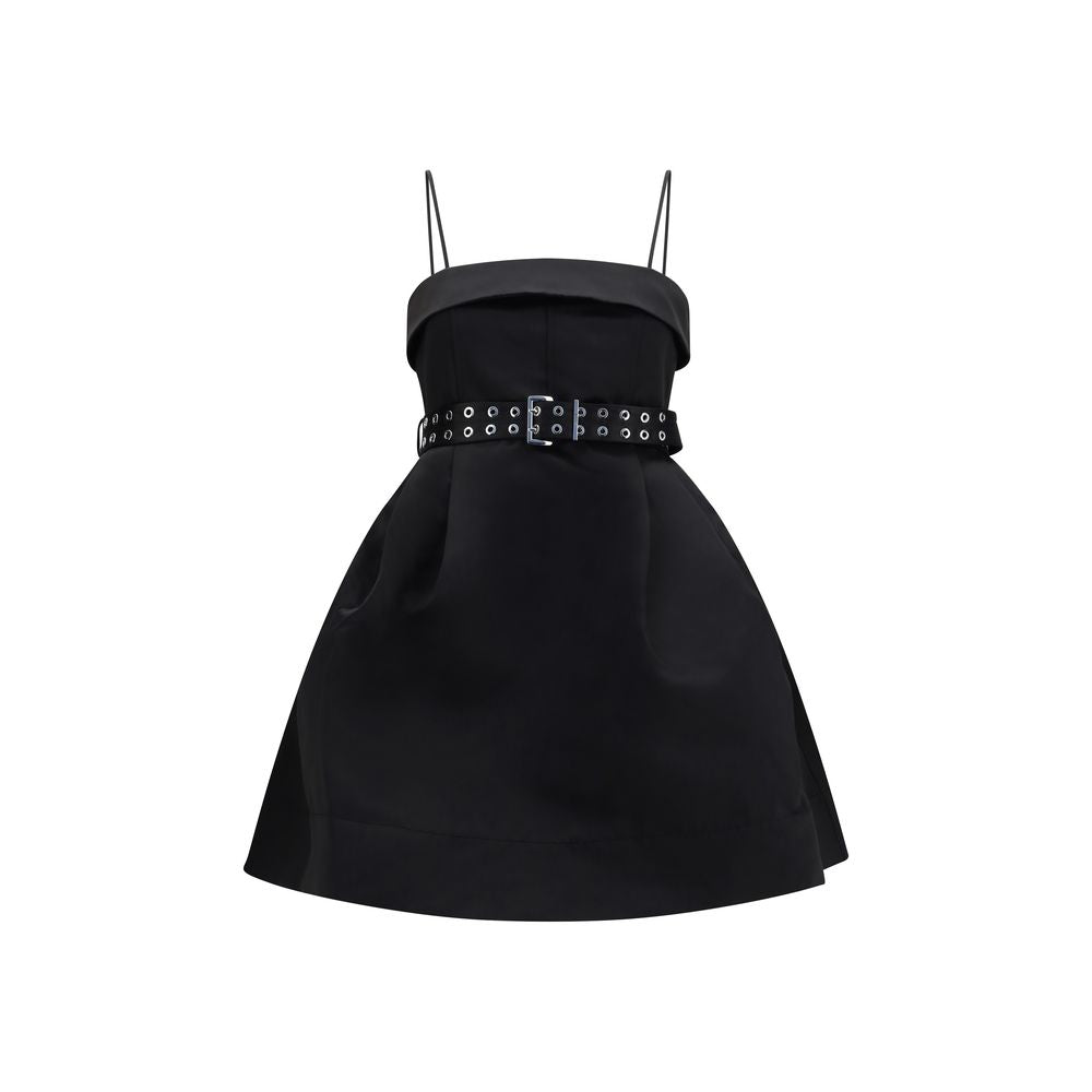 Ganni Black Satin Dress - Effortless Elegance for the Discerning