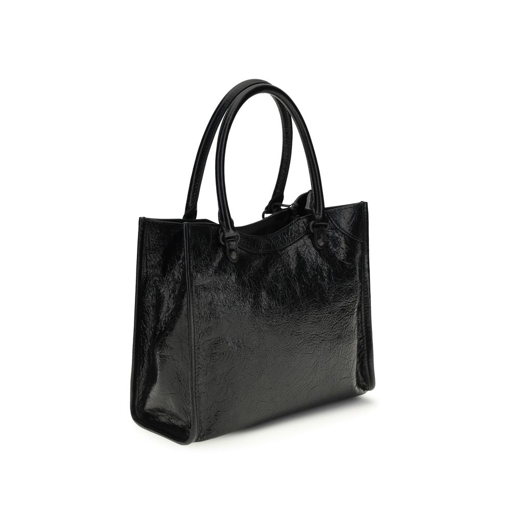 Elevate your style with the Balenciaga Black Lamb Ovis Aries Aries Shoulder Bag, a masterpiece of Arena lambskin craftsmanship, perfect for the discerning modern aficionado.