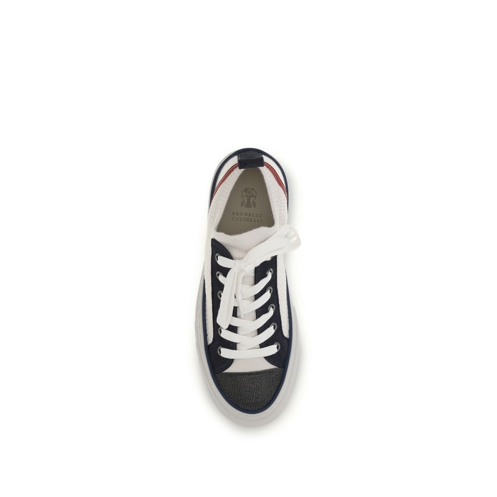 Brunello Cucinelli Multicolor Cotton Low Top Sneakers - Luxury Elegance