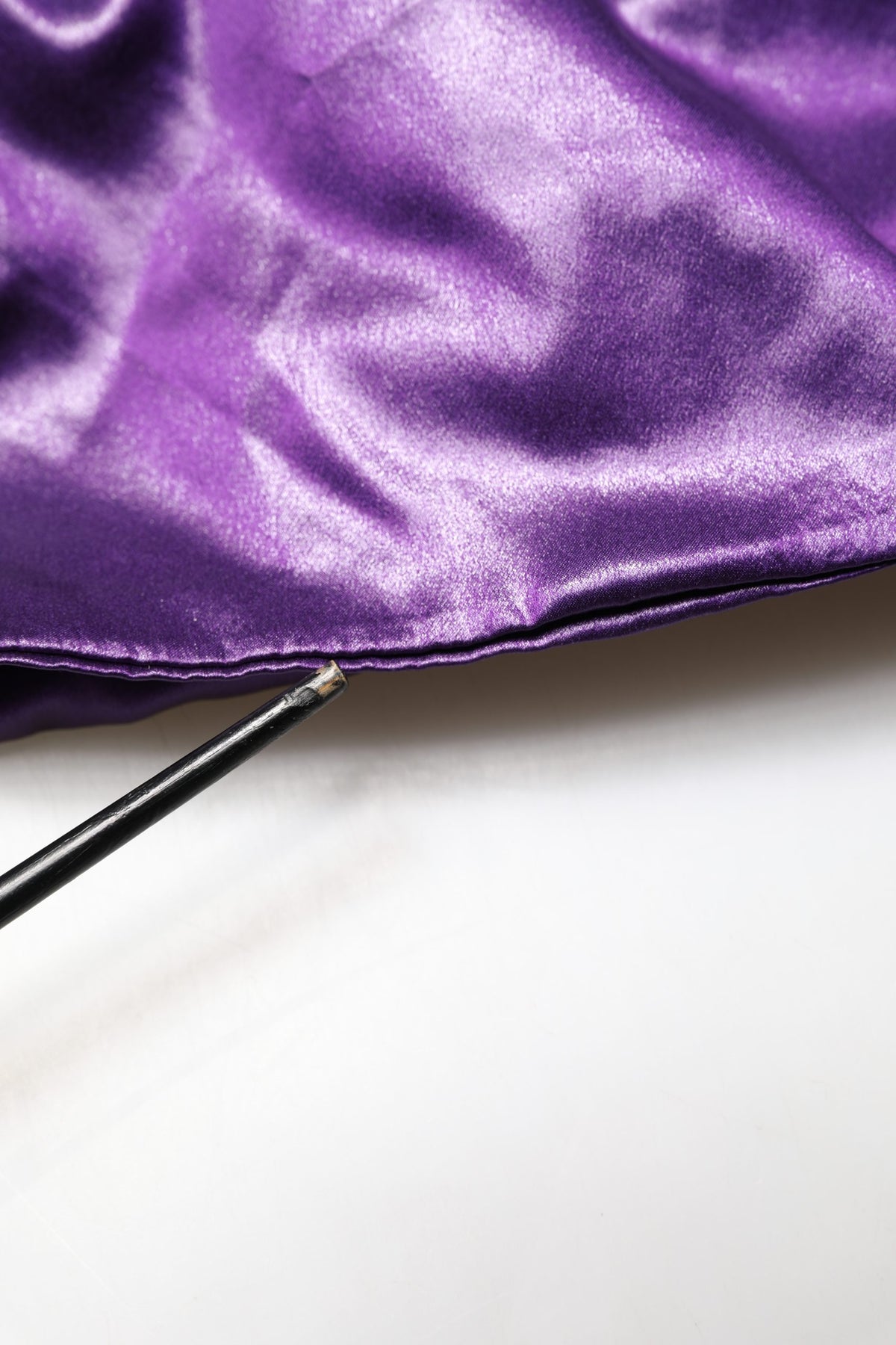 Dolce & Gabbana Metallic Purple Silk Cut-Out Mini Dress Couture