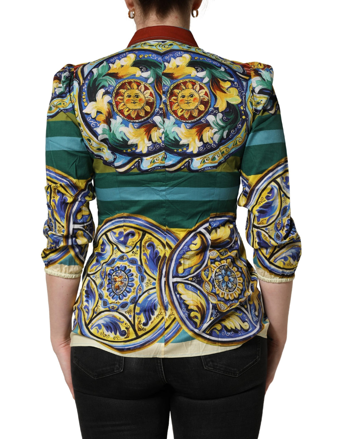 Dolce & Gabbana Majolica Print Cotton Blouse - Timeless Luxury