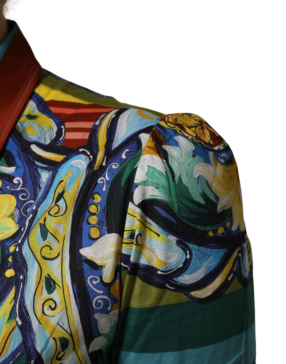Dolce & Gabbana Majolica Print Cotton Blouse - Timeless Luxury