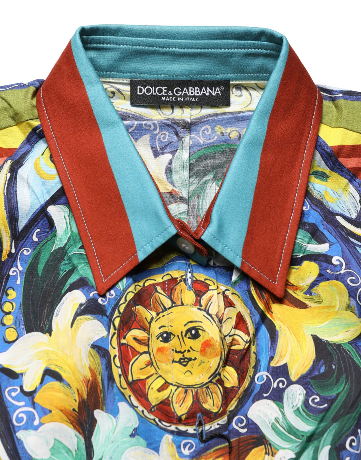 Dolce & Gabbana Majolica Print Cotton Blouse - Timeless Elegance