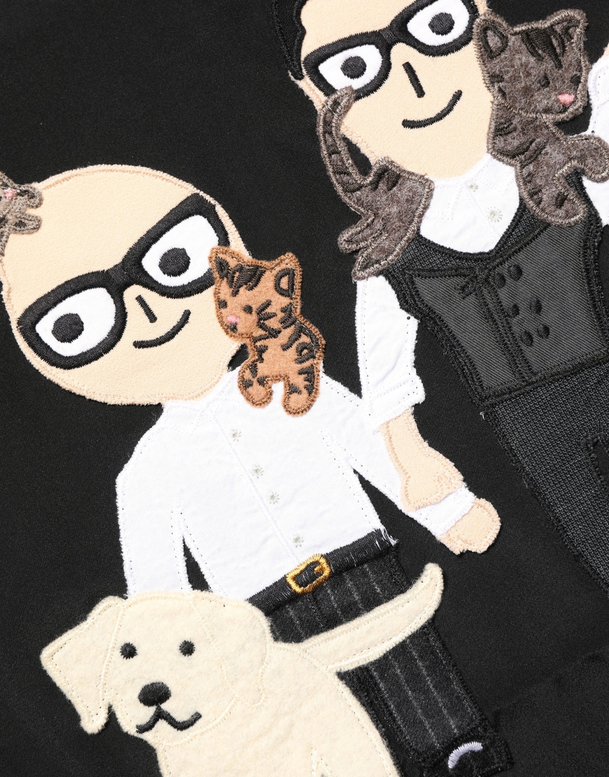Dolce & Gabbana Black DG Family Silk Blouse - Timeless Elegance