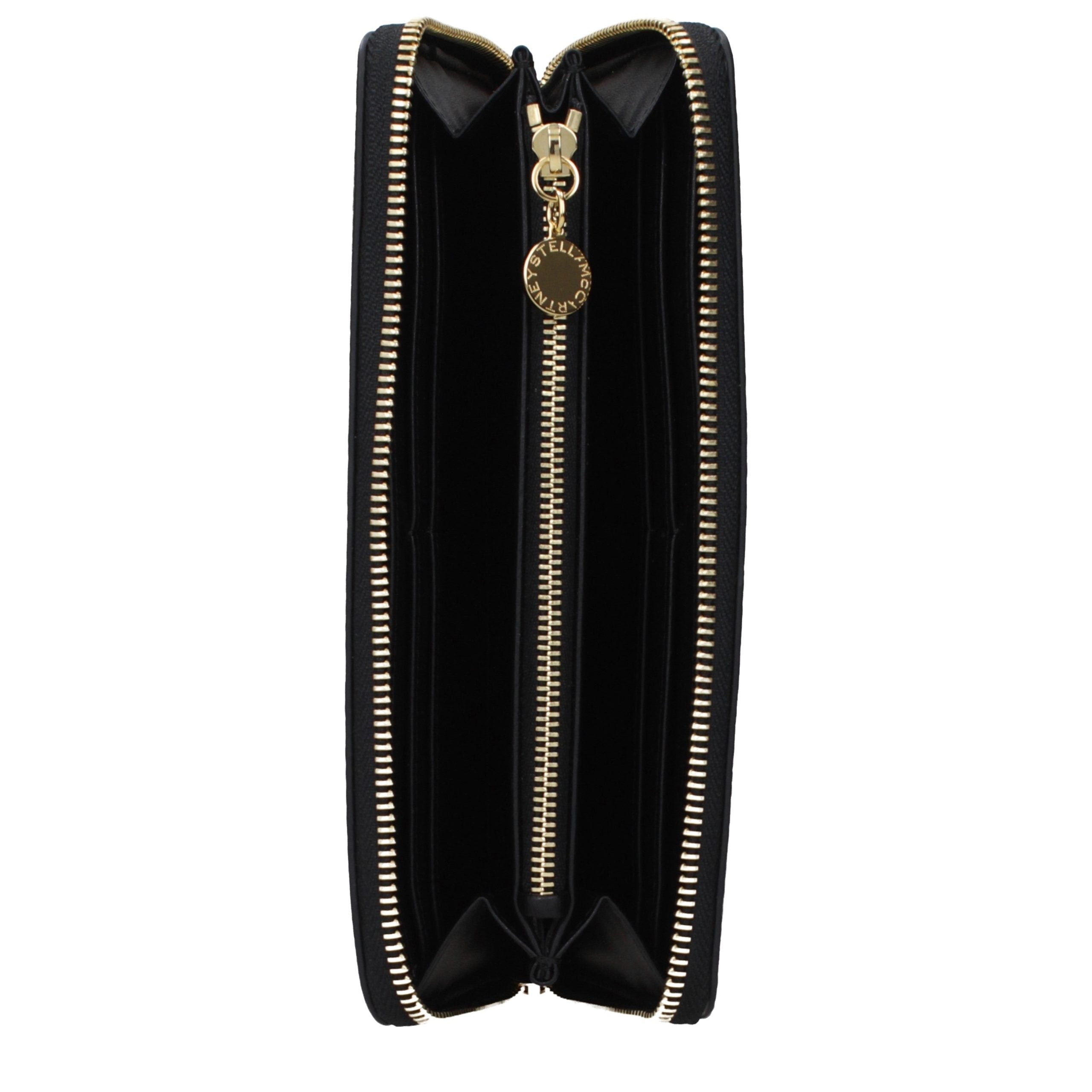 Indulge in the exquisite Stella McCartney Black Leather Wallet, where eco-friendly luxury meets timeless elegance, perfect for the discerning connoisseur of style.
