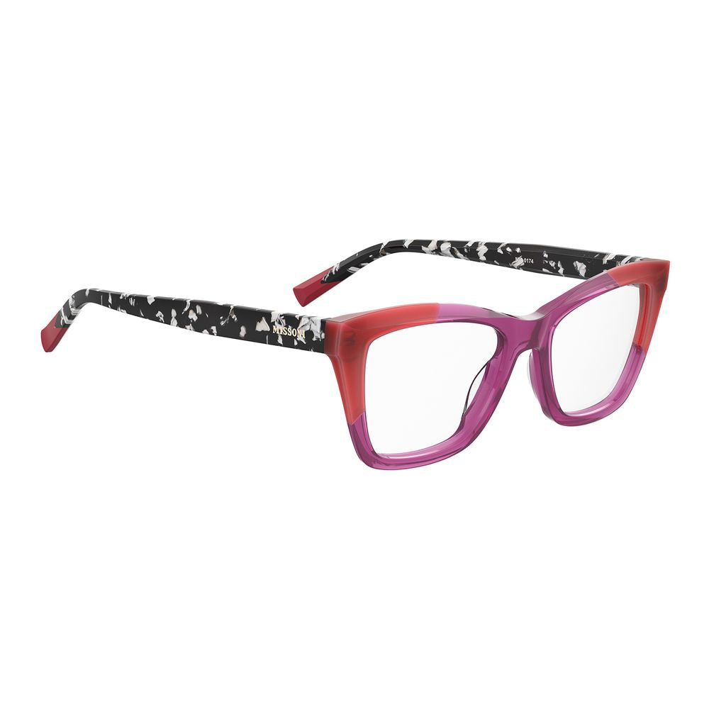Discover the Missoni Pink Acetate Glasses, where exquisite craftsmanship meets timeless elegance, perfect for those who embody sophistication and allure.