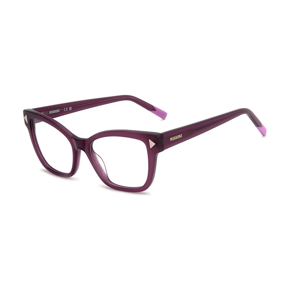 Elevate your style with Missoni Purple Acetate Glasses, where exquisite craftsmanship meets timeless elegance, perfect for those who embody sophistication and allure.