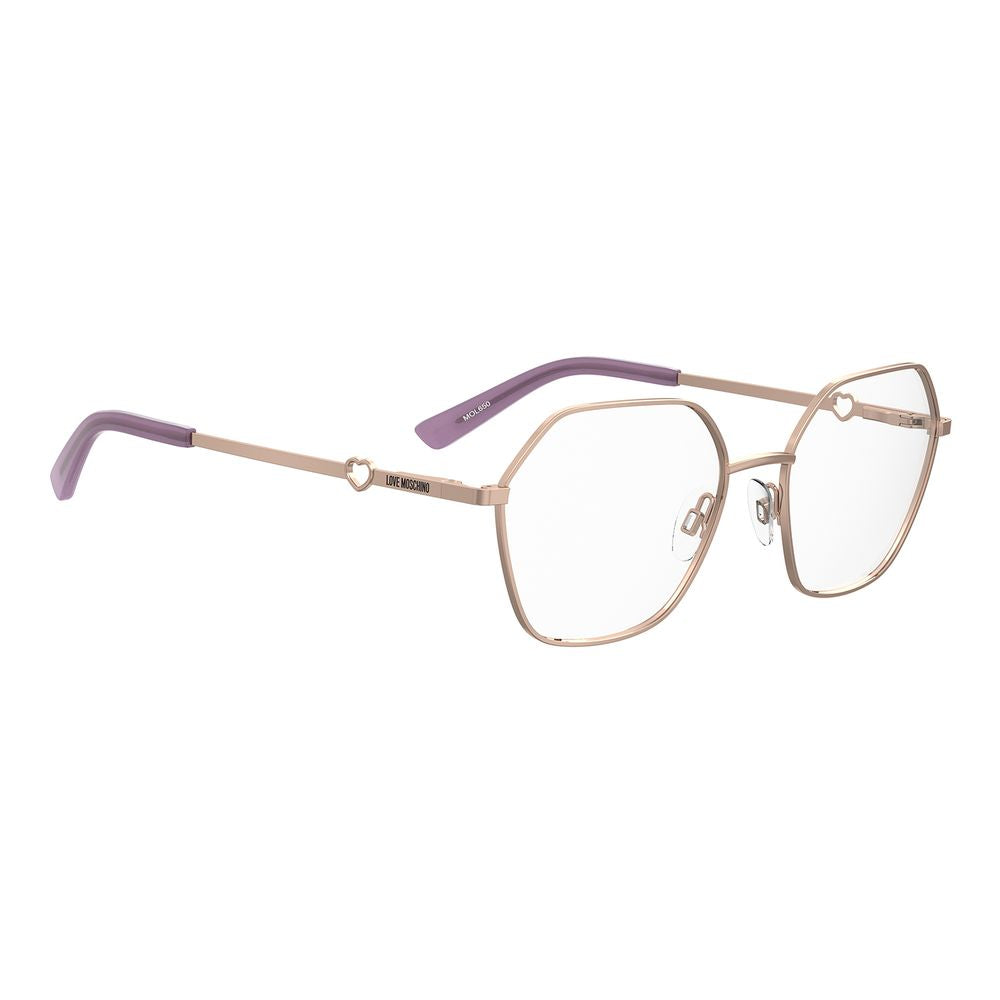 Discover the Love Moschino Rose Gold Metal Glasses, a symbol of elegance and sophistication, designed to elevate your style with timeless luxury and exquisite craftsmanship.