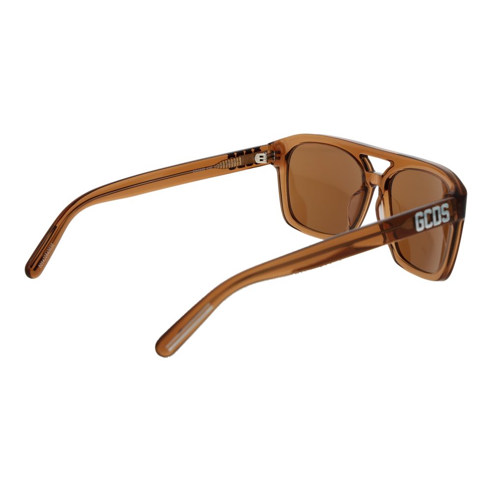 GCDS Brown Plastic Sunglasses - Artisanal Luxury Eyewear