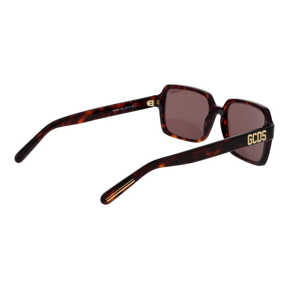 Elevate your style with GCDS Brown Plastic Sunglasses, where exquisite craftsmanship meets luxurious design, offering unparalleled protection and timeless elegance for every occasion.