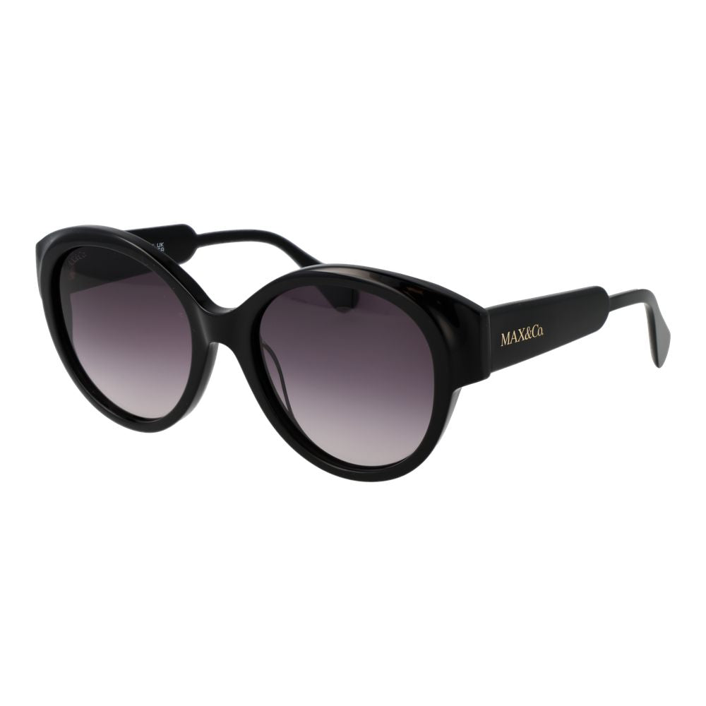 Elevate your style with Max & Co Black Plastic Sunglasses, a luxurious statement piece that embodies sophistication and timeless elegance for the discerning individual.