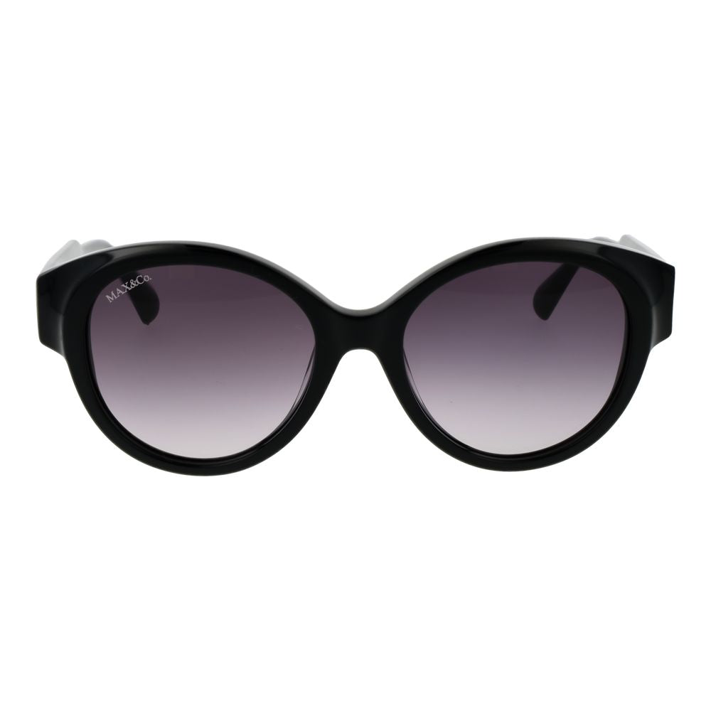 Elevate your style with Max & Co Black Plastic Sunglasses, a perfect blend of luxury and sophistication, designed for the discerning individual who embraces elegance.