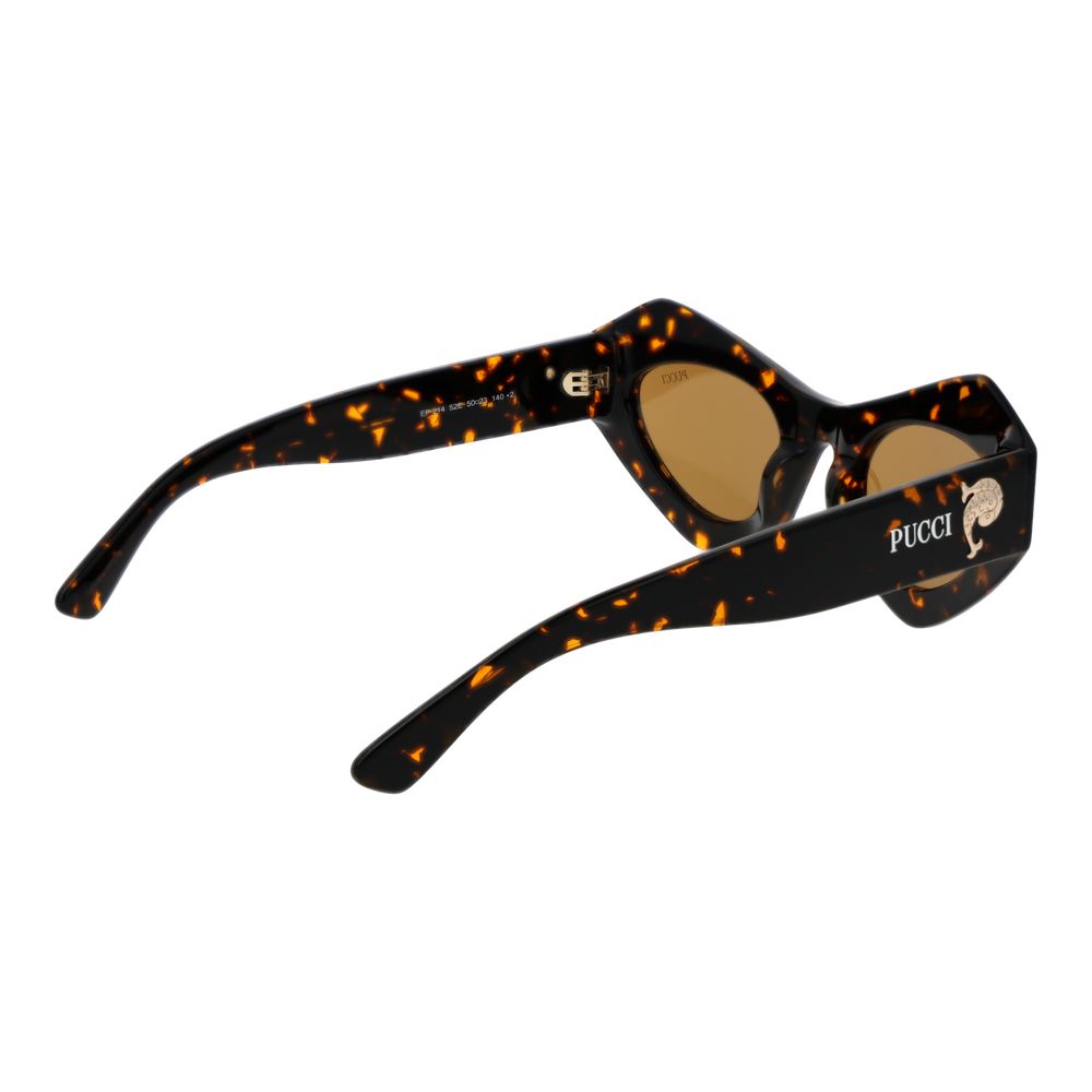 Emilio Pucci Brown Plastic Cat Eye Sunglasses - Timeless Luxury