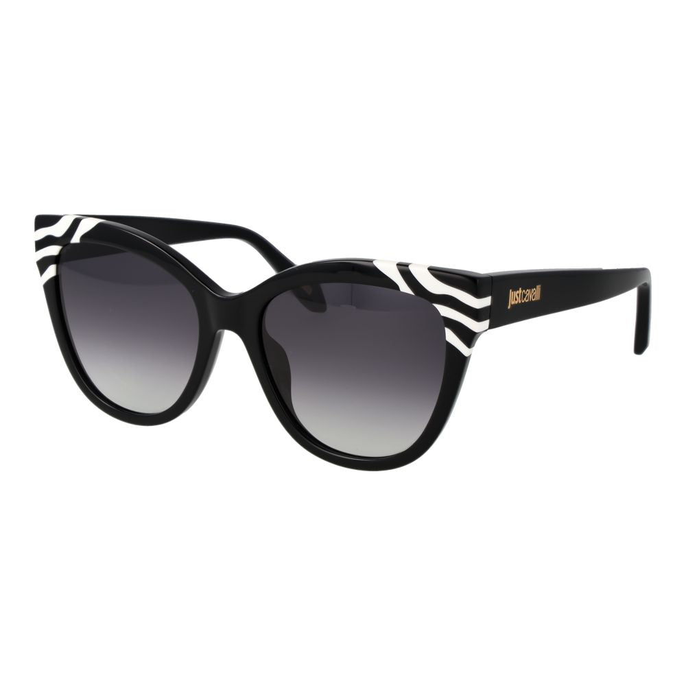 Indulge in the allure of Just Cavalli's Black Cellulose Acetate Sunglasses, where exquisite craftsmanship meets bold elegance, perfect for the modern connoisseur.