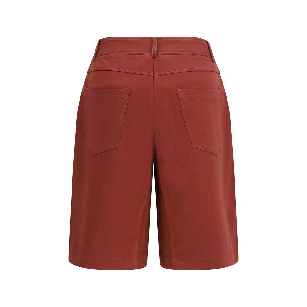 Elevate your summer wardrobe with Brunello Cucinelli's Multicolor Cotton Bermuda Shorts, a luxurious blend of comfort and sophistication, perfect for any elegant occasion.