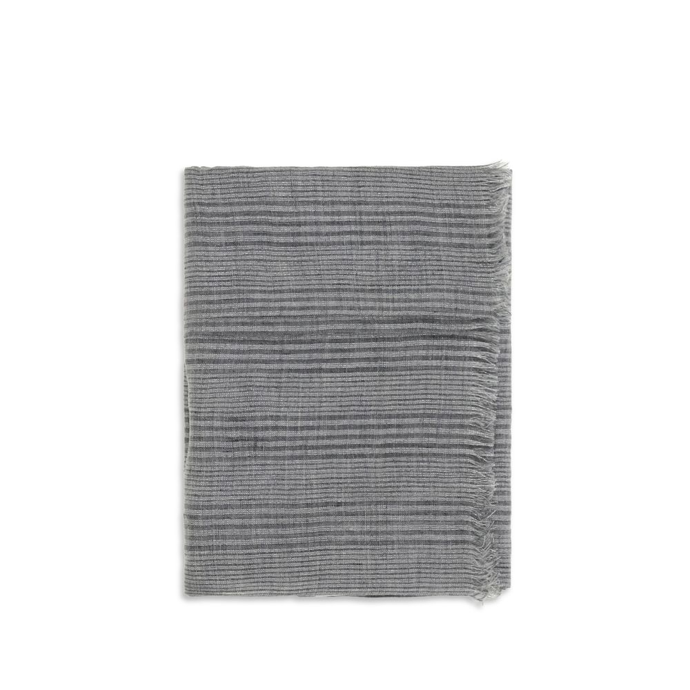 Brunello Cucinelli Gray Linen Scarf - Exquisite Luxury Accessory