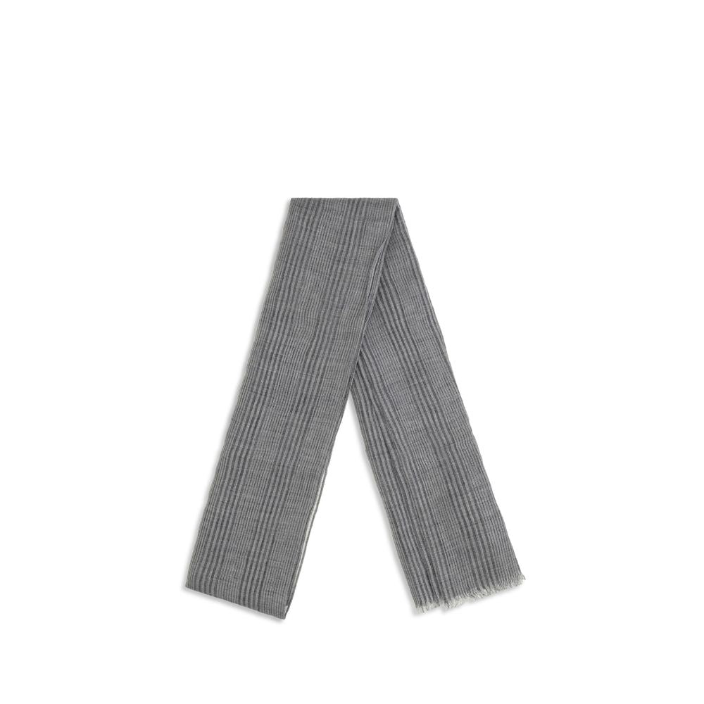 Brunello Cucinelli Gray Linen Scarf - Exquisite Luxury Accessory