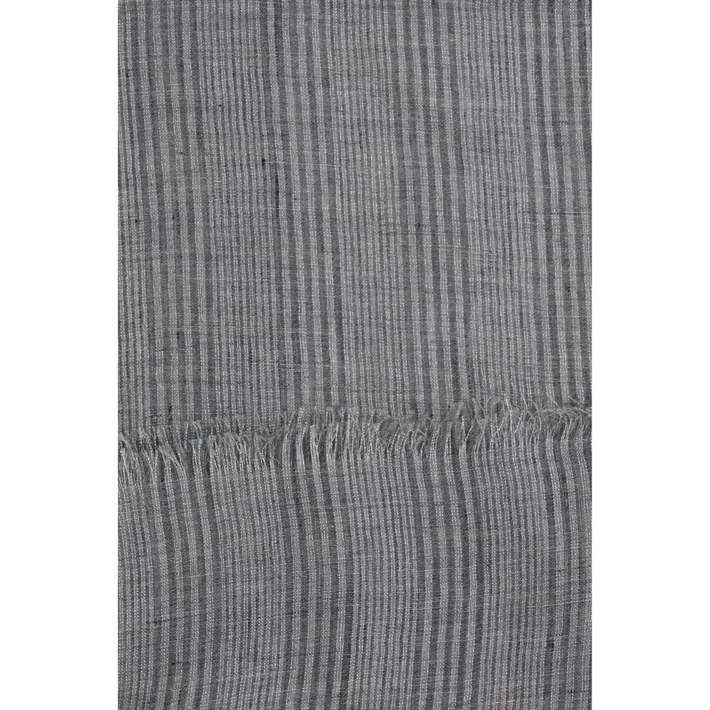 Brunello Cucinelli Gray Linen Scarf - Exquisite Luxury Accessory