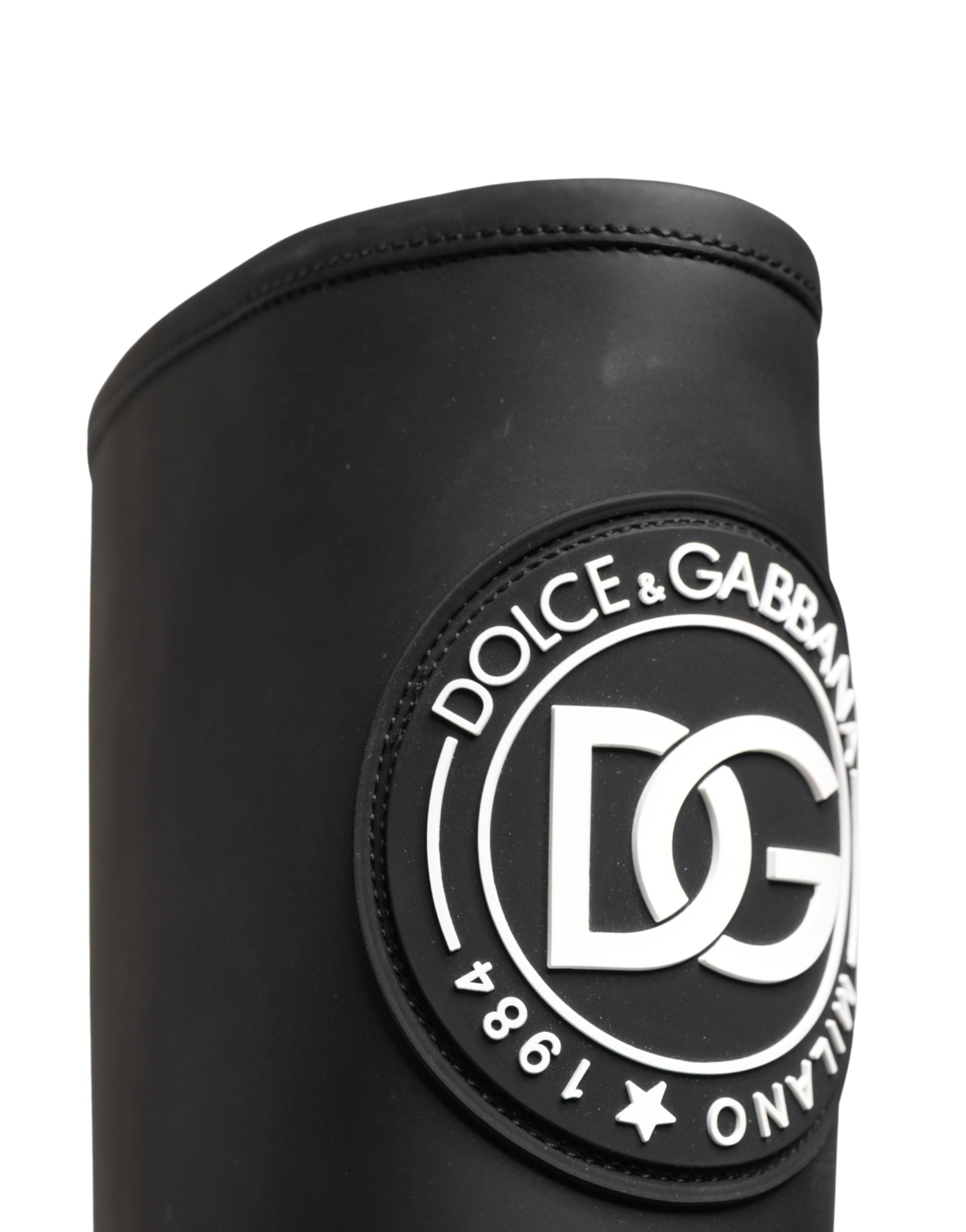 Dolce & Gabbana High Boots - Luxurious Rubberized Calfskin Couture