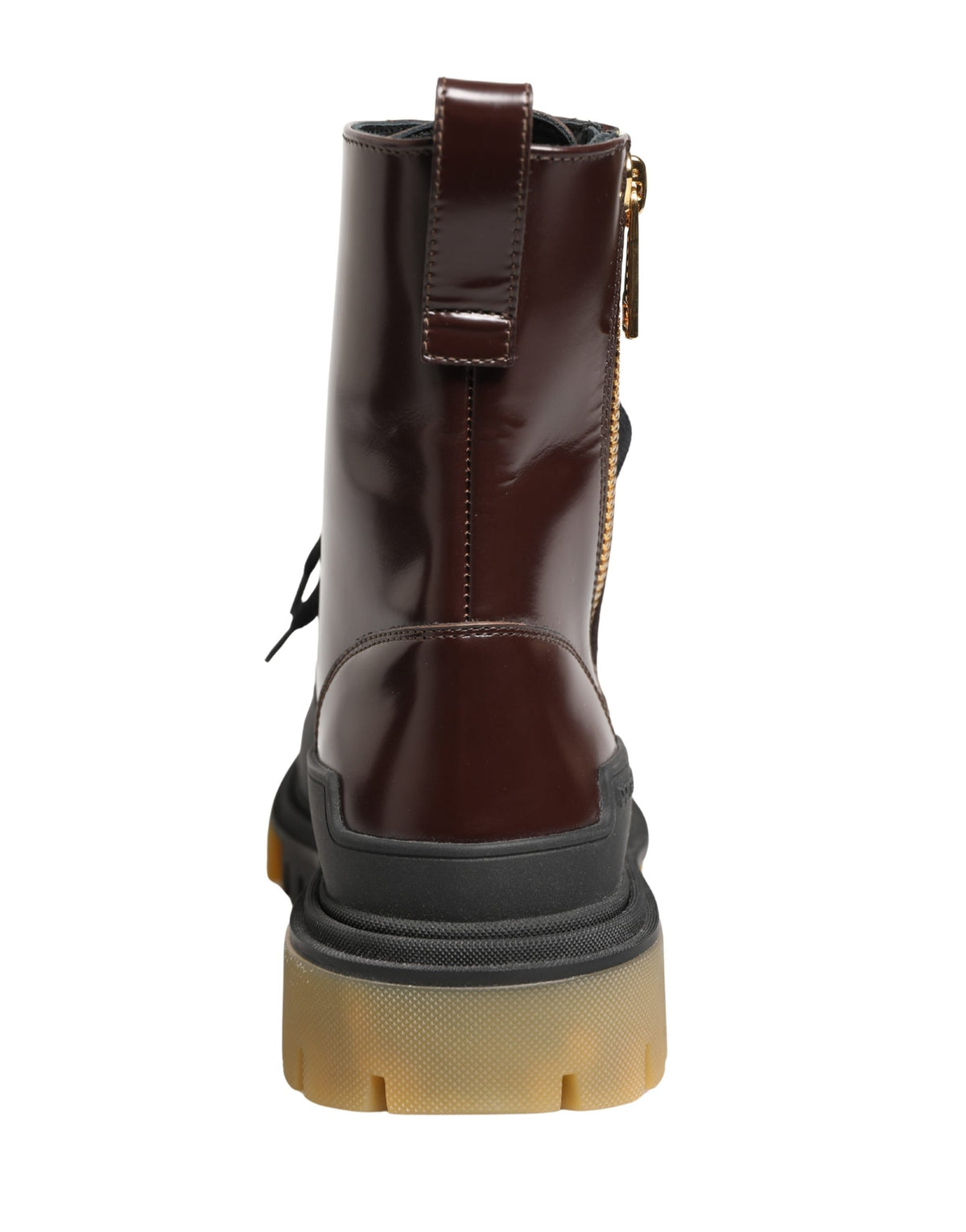 Dolce & Gabbana Maroon Leather Biker Boots - Artisanal Luxury