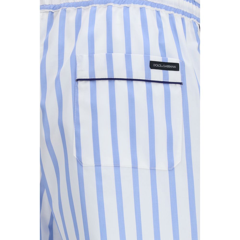 Dolce & Gabbana Blue Cotton Bermuda Shorts - Luxury Redefined