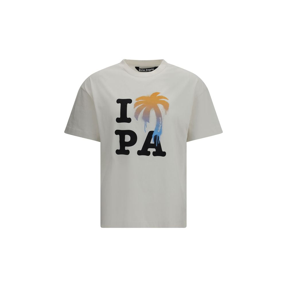 Palm Angels White Cotton T-Shirt - Luxurious Casual Elegance