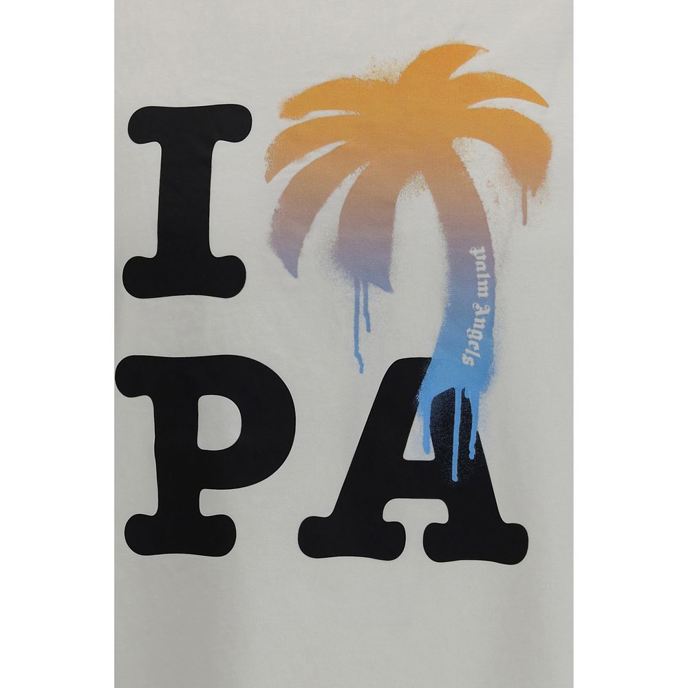 Palm Angels White Cotton T-Shirt - Luxurious Casual Statement Piece