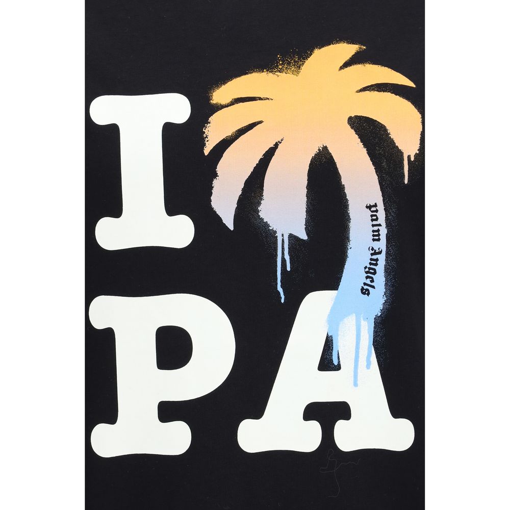 Discover the Palm Angels Black Cotton T-Shirt, a luxurious blend of artistry and comfort, perfect for those who embody sophistication and style.