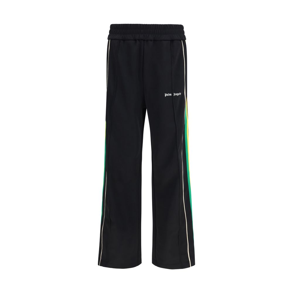 Discover the Palm Angels Black Polyester Athletic Pants from the SS26 collection, where Italian craftsmanship meets luxury athleisure for timeless sophistication and effortless style.