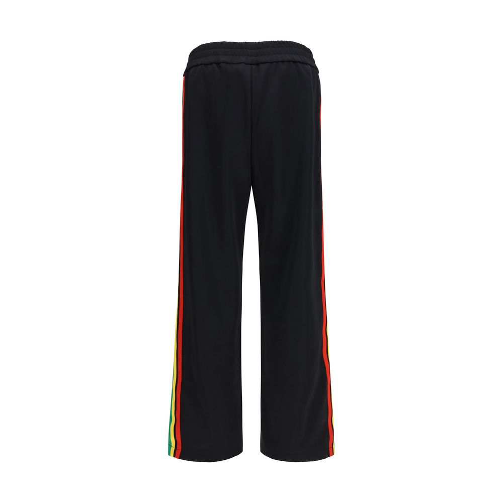 Discover the Palm Angels Black Polyester Athletic Pants, a luxurious blend of Italian craftsmanship and modern design, perfect for effortless elegance in every moment.
