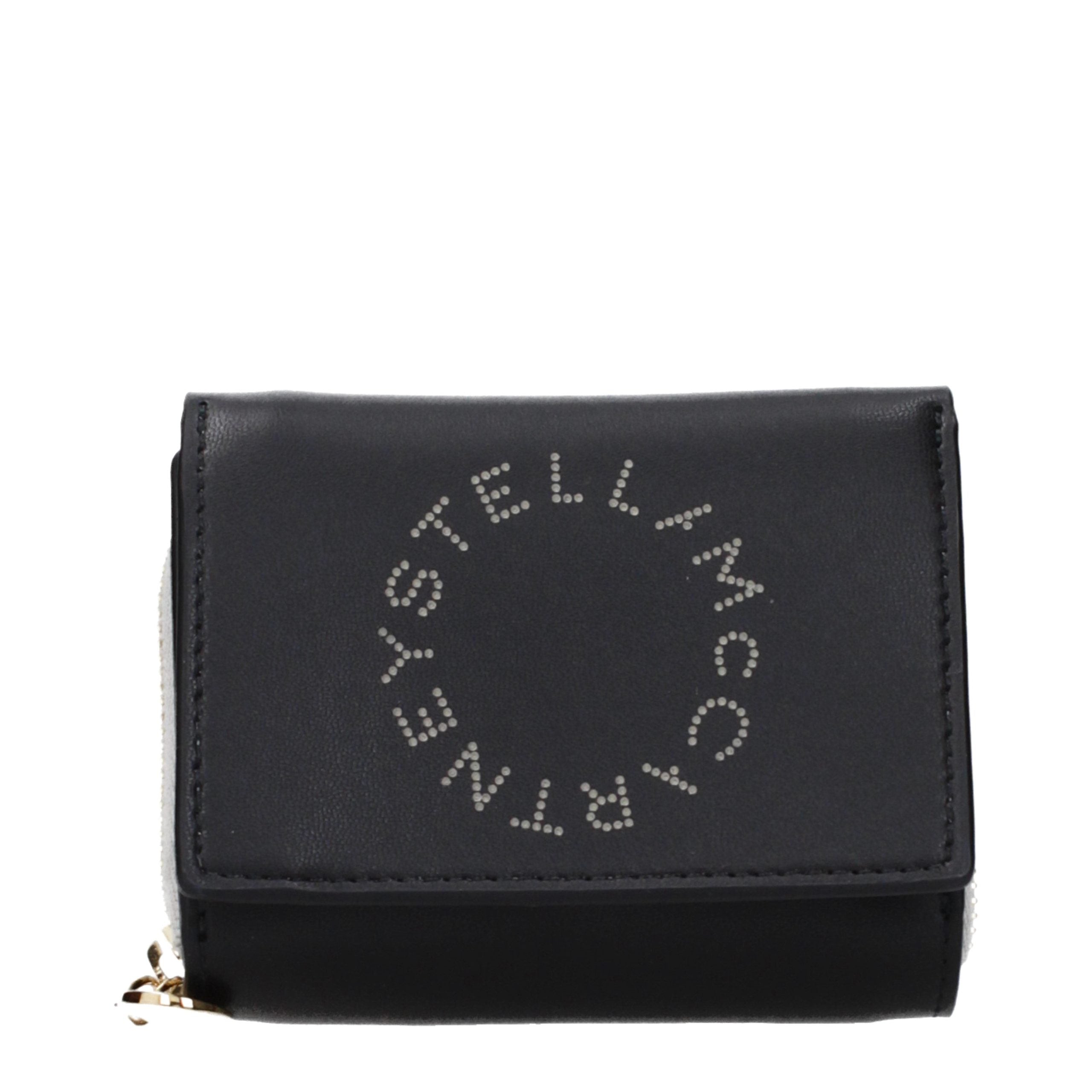 Indulge in the exquisite Stella McCartney Black Leather Wallet, a symbol of eco-luxury and sophistication, perfect for the discerning individual who values style and sustainability.