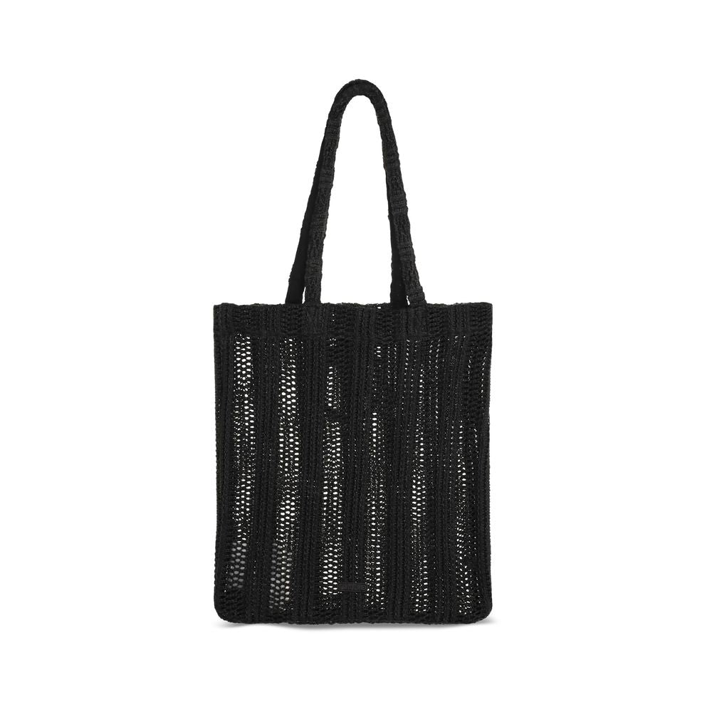 Elevate your summer style with the PINKO Black Raffia Shoulder Bag, a luxurious blend of exquisite craftsmanship and playful sophistication, perfect for the discerning fashion lover.