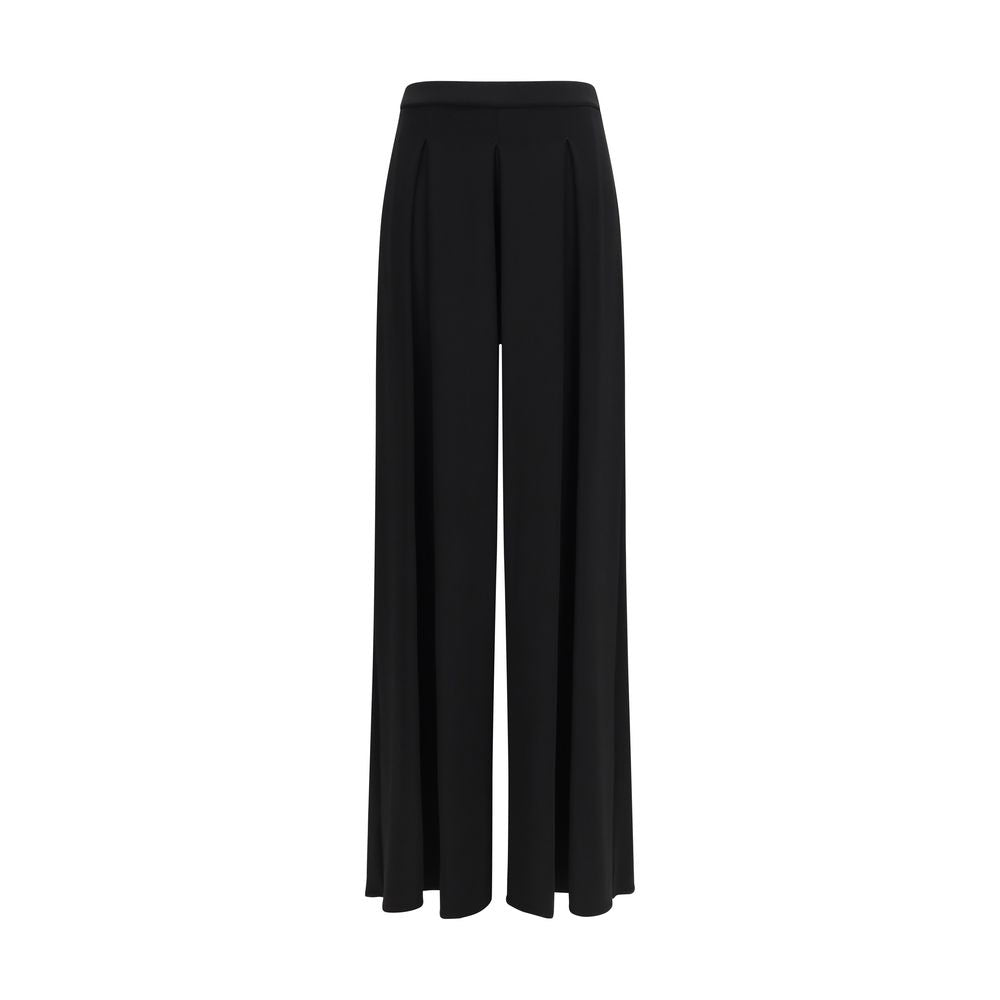 Max Mara Pure Black Viscose Casual Pants - Timeless Luxury Elegance