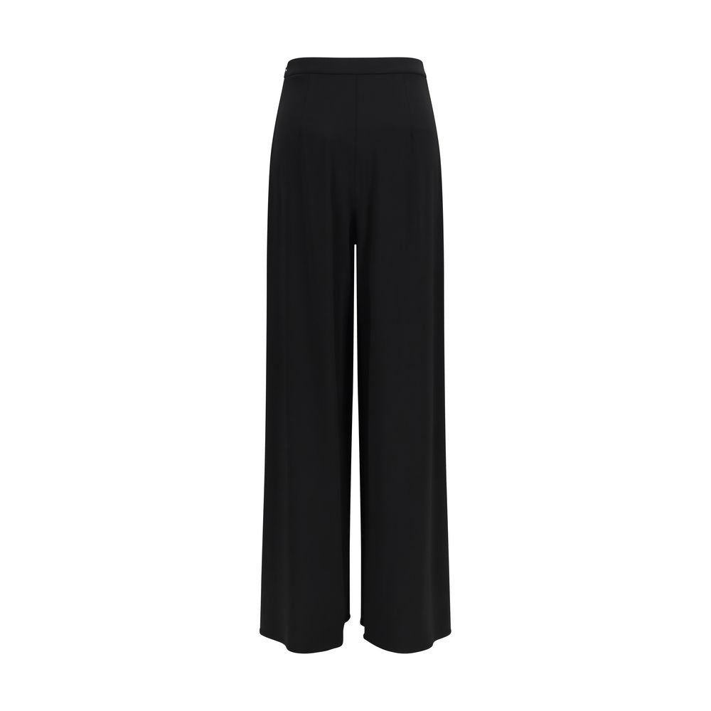 Max Mara Pure Black Viscose Casual Pants - Timeless Luxury Elegance