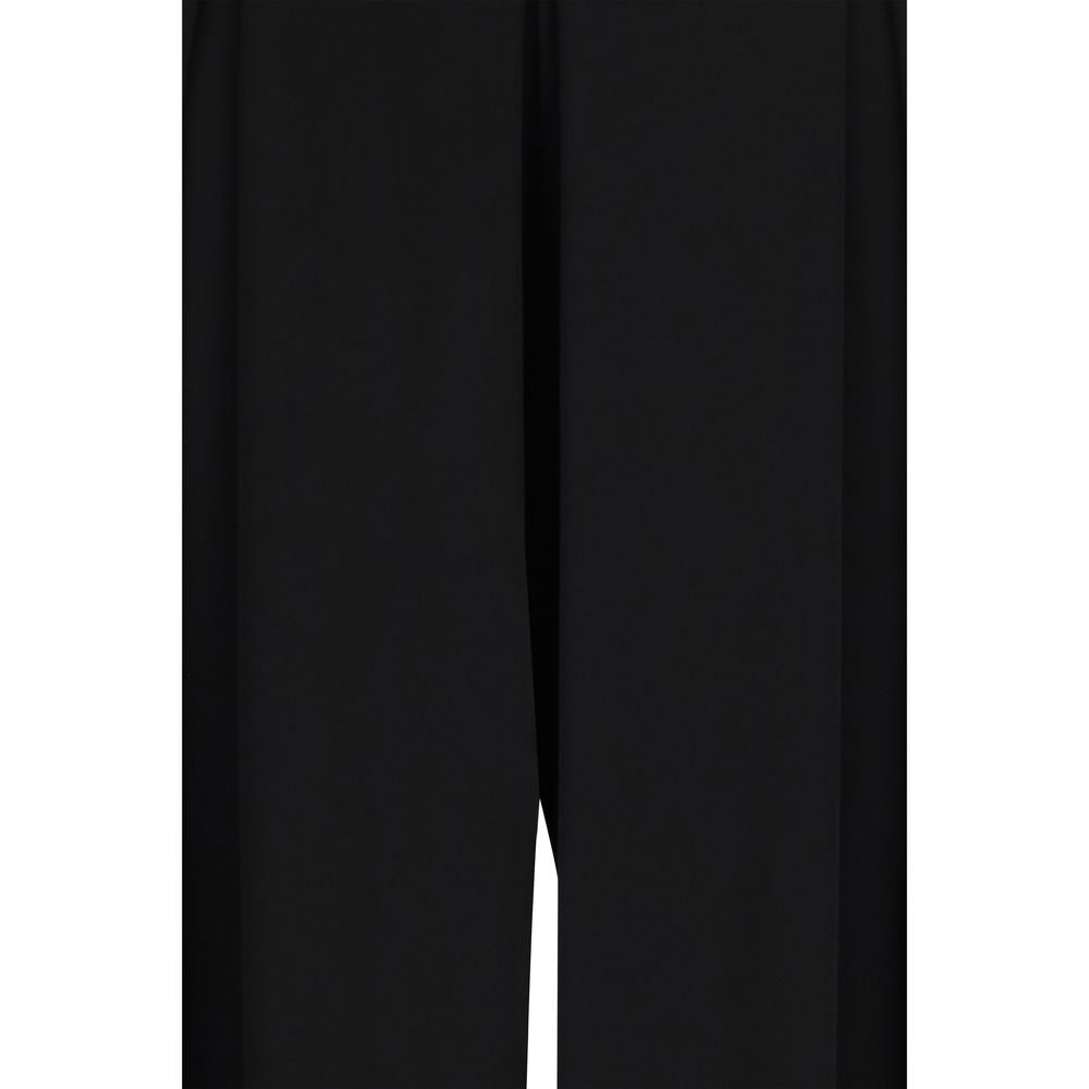 Max Mara Pure Black Viscose Casual Pants - Timeless Luxury Elegance