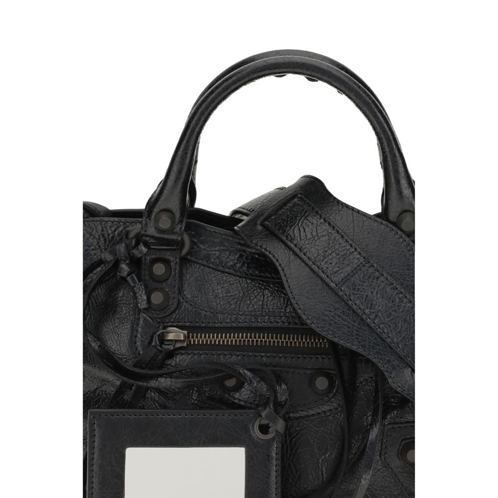 Indulge in the Balenciaga Black Lamb Leather Shoulder Bag from the SS26 collection, a masterpiece of craftsmanship that embodies luxury and sophistication for the discerning individual.