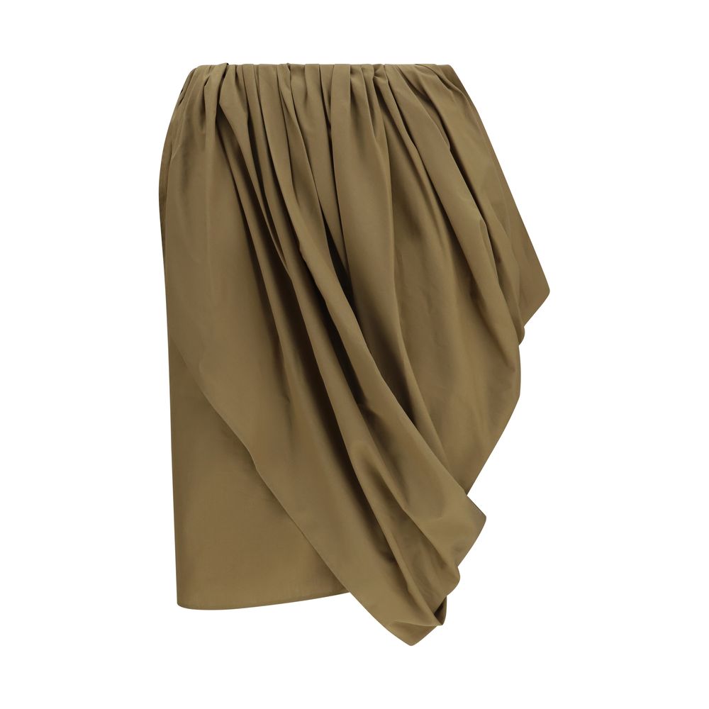 Discover the Chloé Bicolor Cotton Midi Skirt, a masterpiece of draped elegance crafted from premium cotton poplin, perfect for elevating your sophisticated wardrobe.