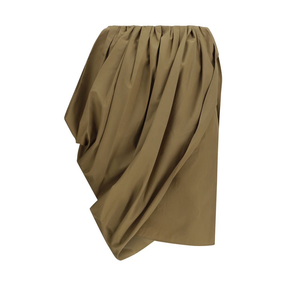 Elevate your wardrobe with the Chloé Bicolor Cotton Midi Skirt, a masterpiece of draped design and luxurious comfort, perfect for sophisticated outings.