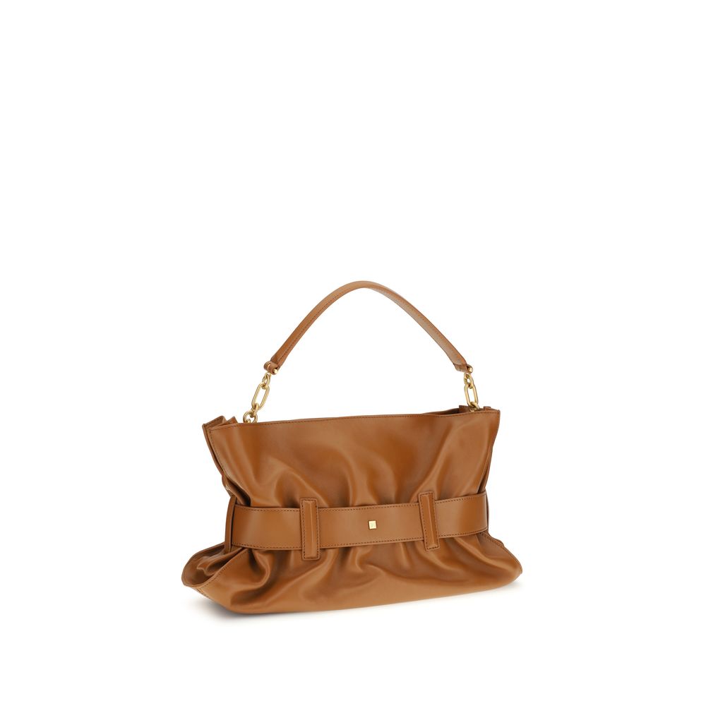 Balmain Black Calf Leather Bos Taurus Handbag