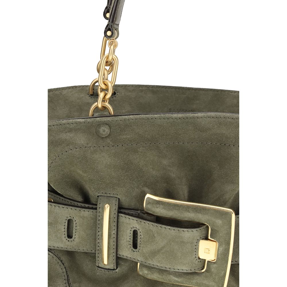 Balmain Bicolor Calf Leather Bos Taurus Handbag - Luxury Redefined