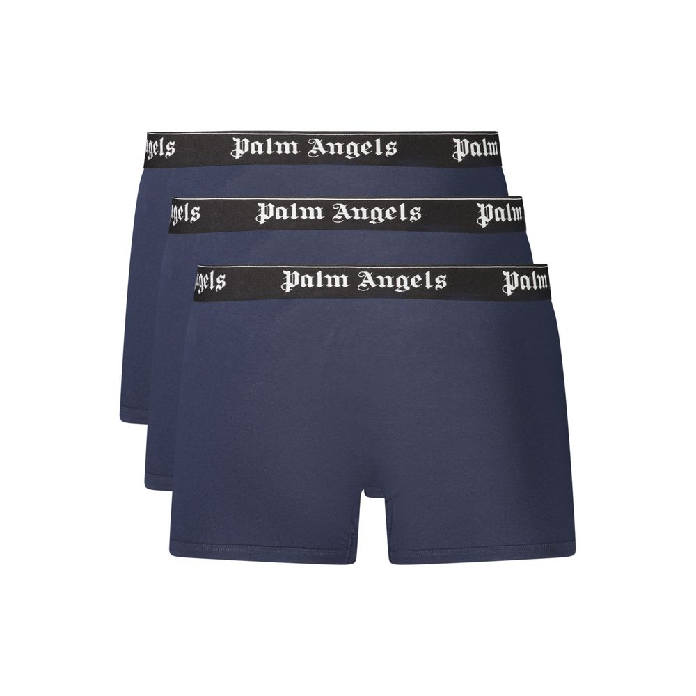 Indulge in the luxurious Palm Angels Blue Cotton Men's Underwear, crafted from premium cotton and elastane for unparalleled comfort and style, perfect for the modern connoisseur.