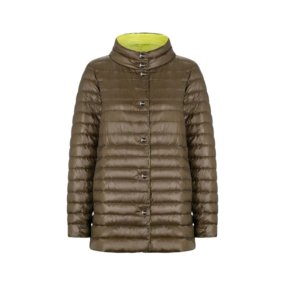 Indulge in the exquisite Herno Bicolor Polyamide Coat, crafted from luxurious materials, embodying sophistication and timeless elegance for the discerning individual.