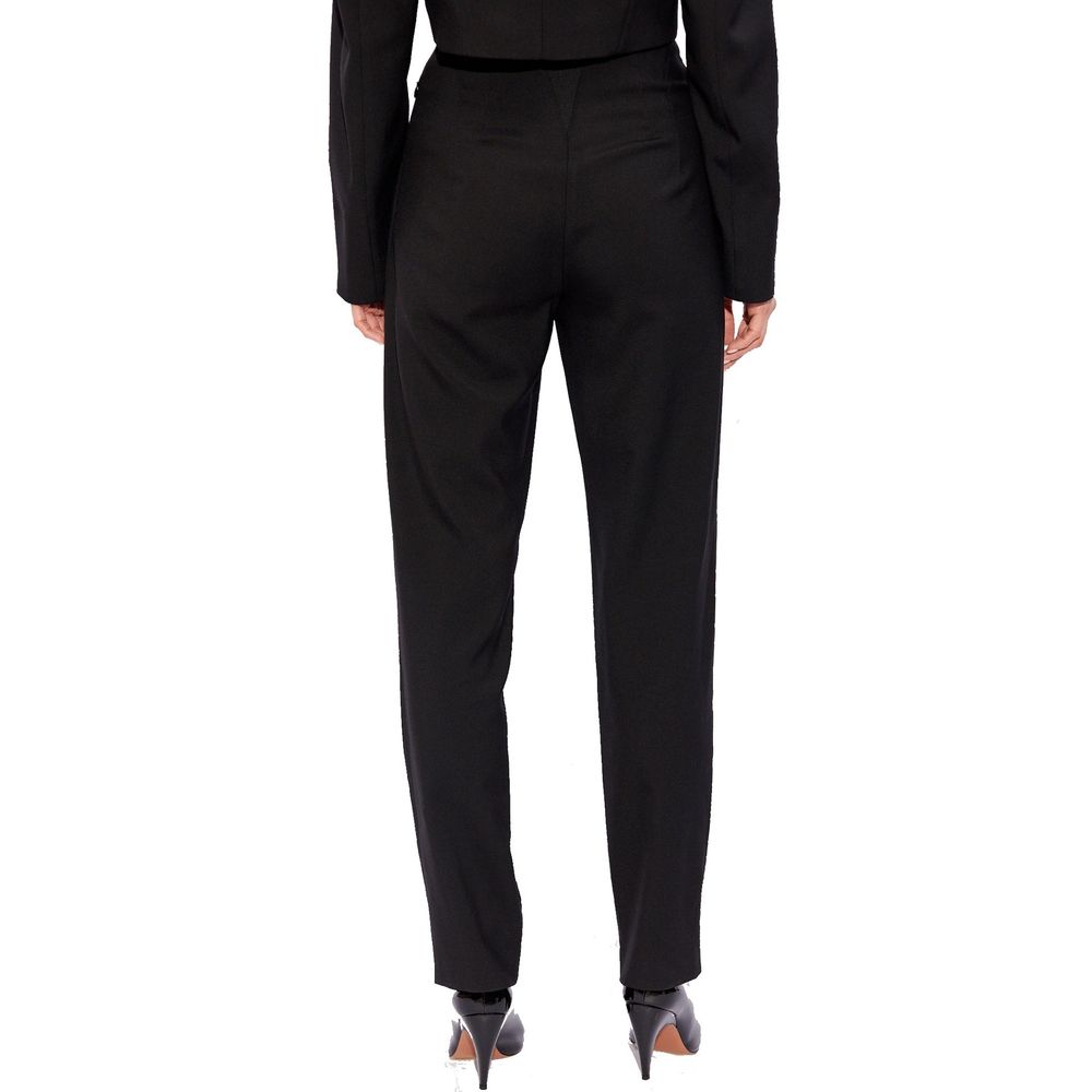 Alaïa Black Elastane Dress Pants - Exquisite Italian Craftsmanship