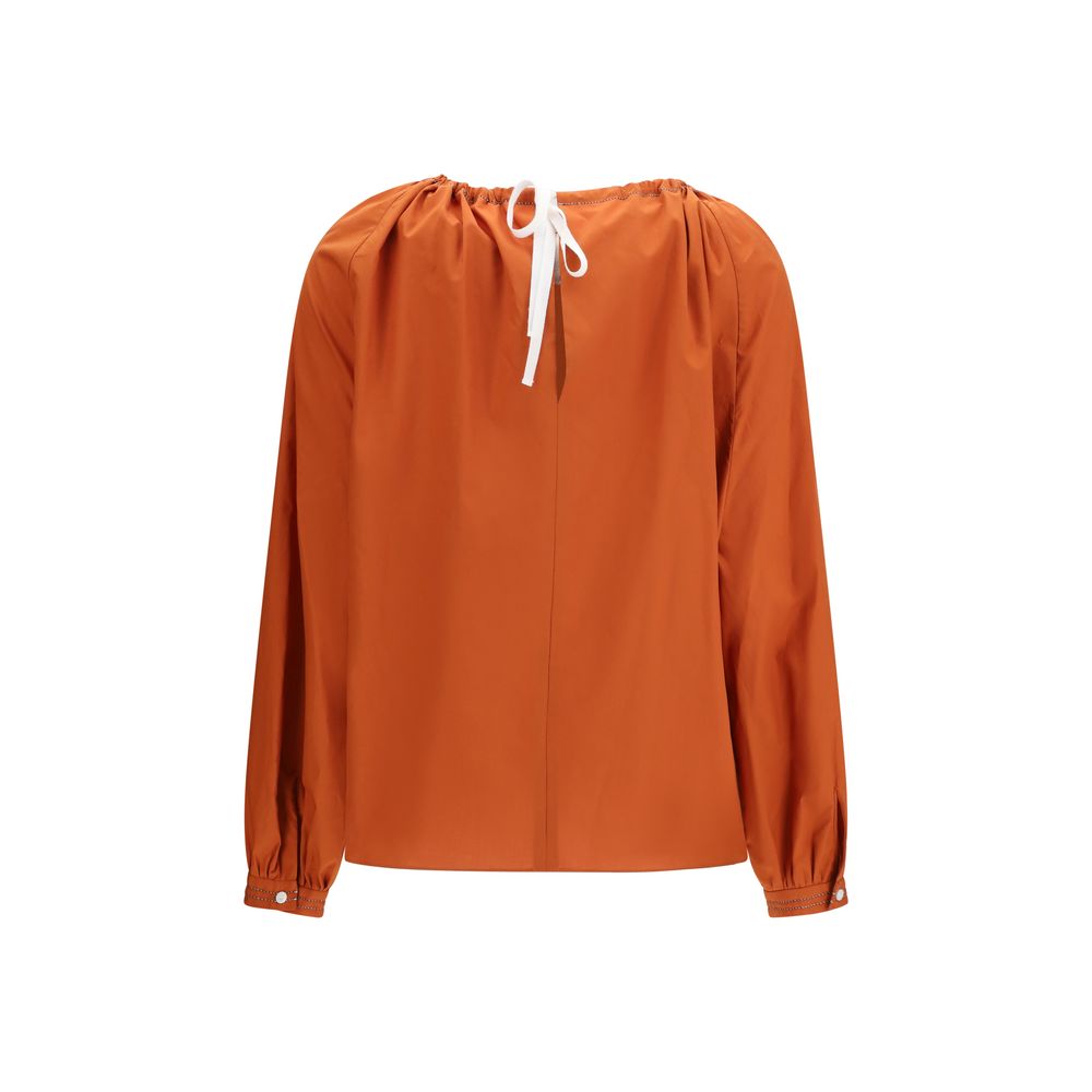 Discover the Marni Orange Cotton Blouse, an exquisite blend of artisanal craftsmanship and luxurious comfort, perfect for elevating your sophisticated style.