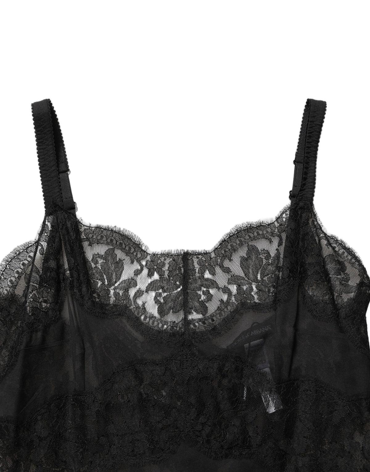 Dolce & Gabbana Black Silk Lace Slip Chemise - Luxury Elegance