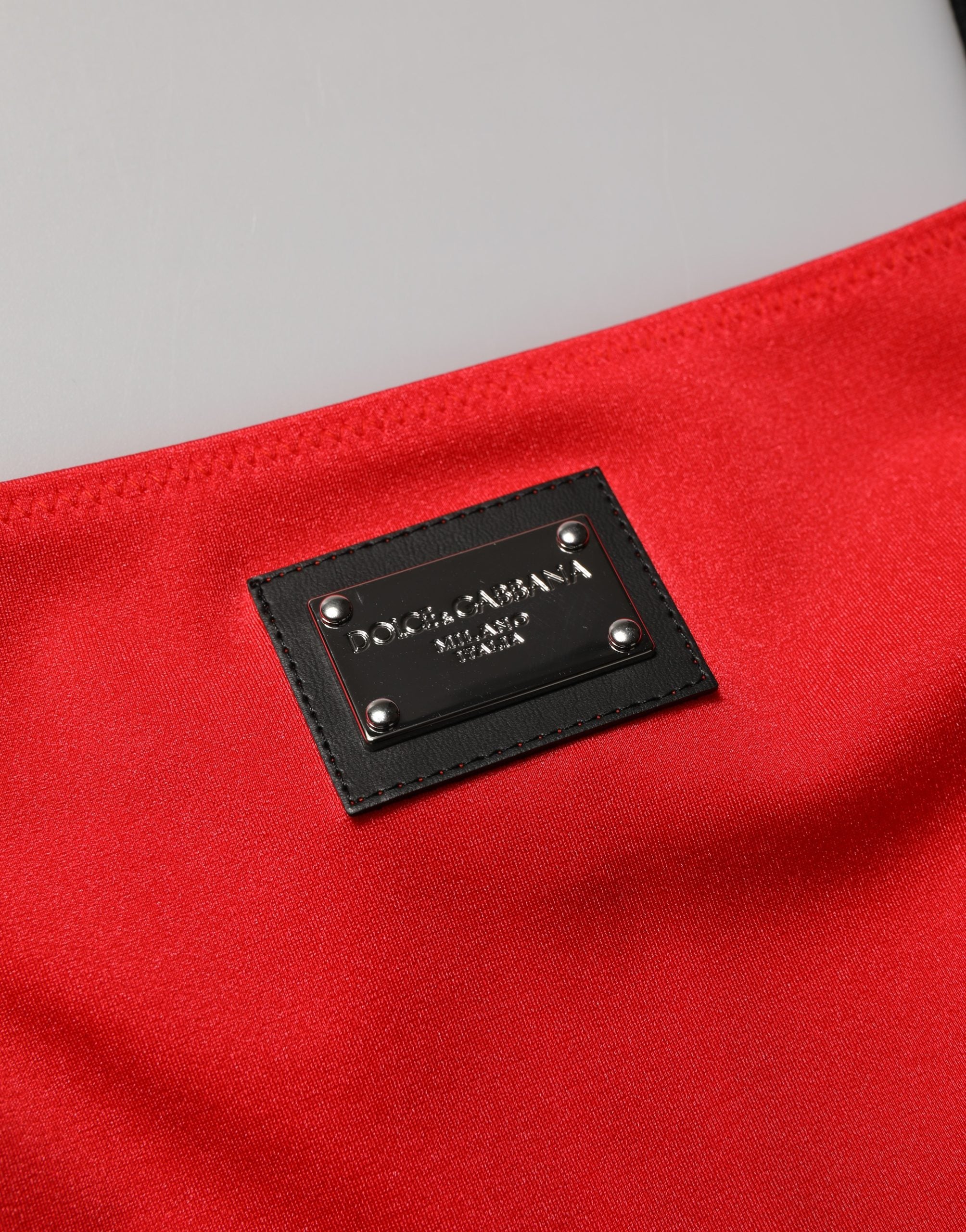 Dolce & Gabbana Red Cady Mini Dress - Italian Luxury Fashion