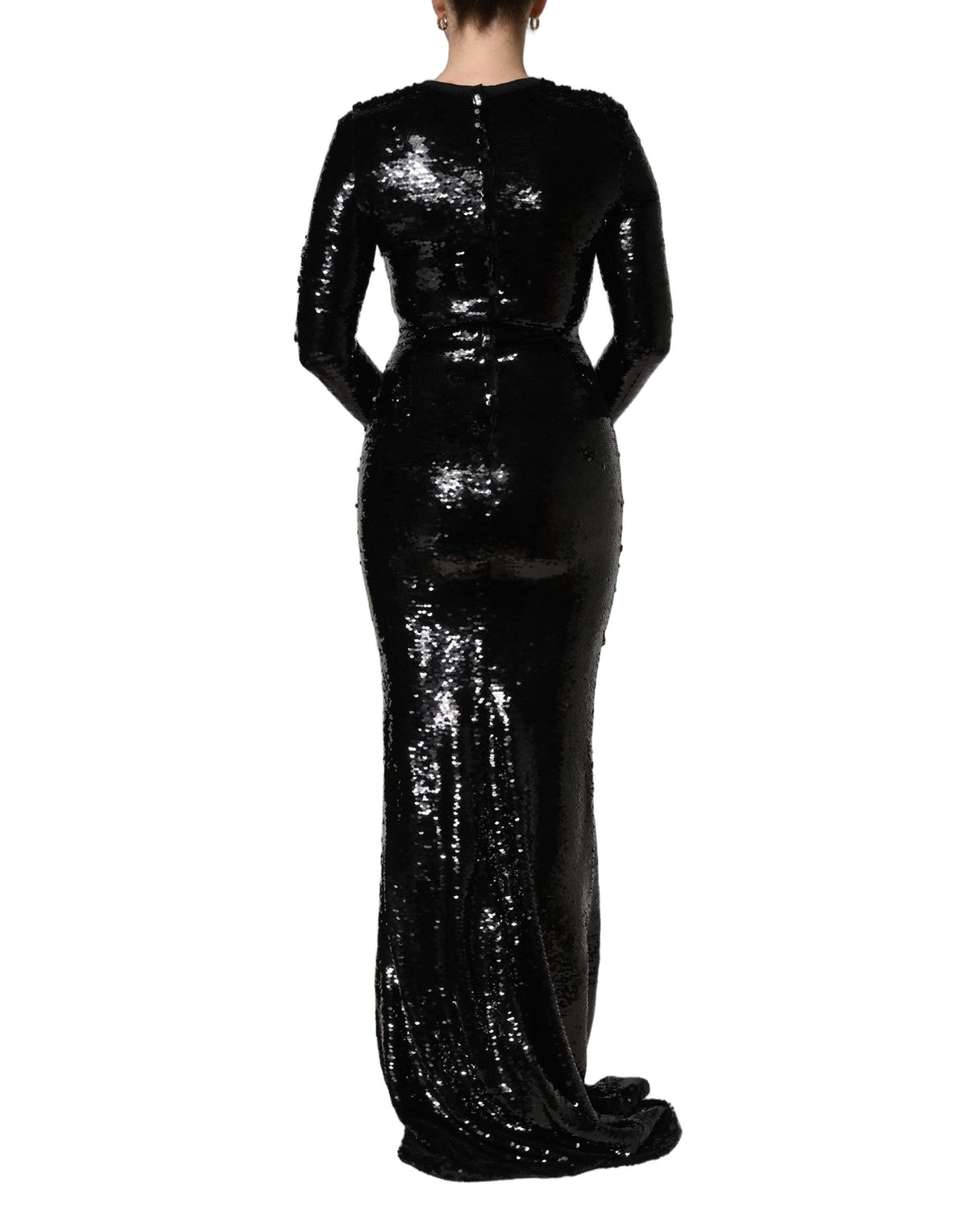 Dolce & Gabbana Black Bodycon Mermaid Sequinned Gown - Couture