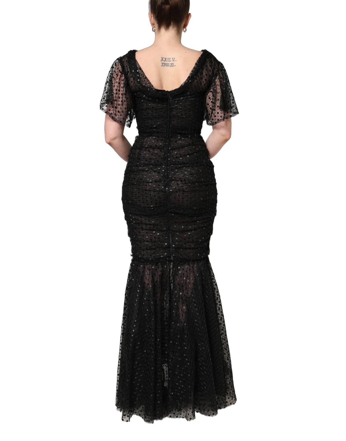 Dolce & Gabbana Black Sequinned Mermaid Evening Gown Couture