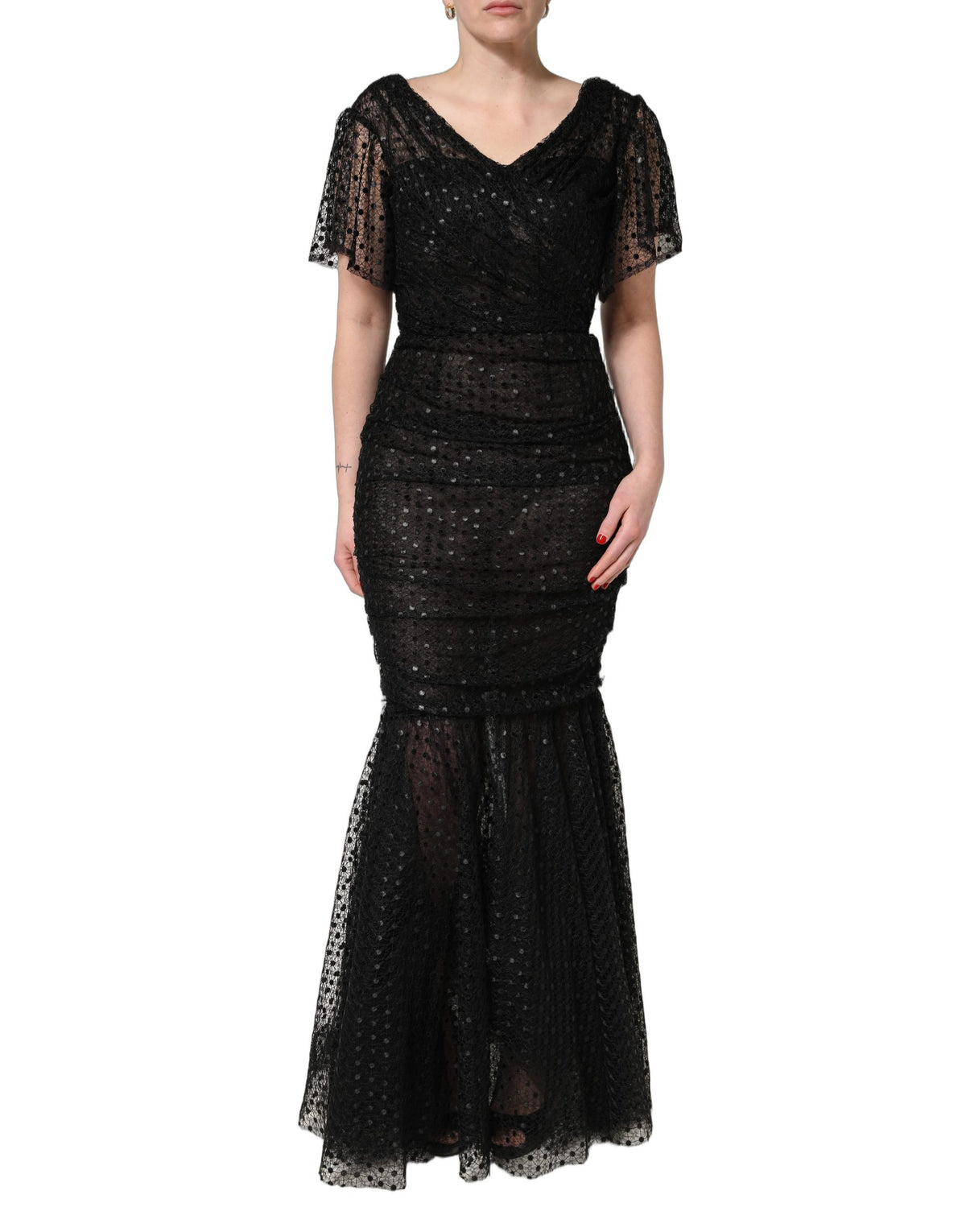 Dolce & Gabbana Black Sequinned Mermaid Evening Gown Couture